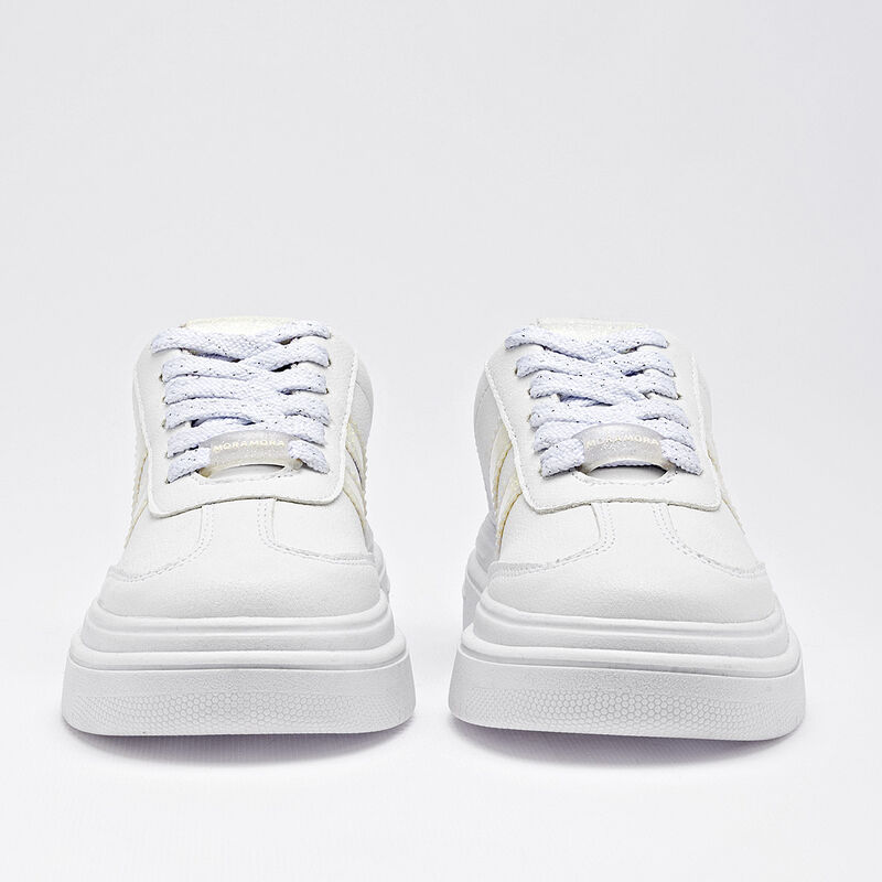 Moramora tenis escolar para ni&ntilde;a blanco cod 140... image number null