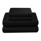 Juego de S&aacute;banas Tacto Algod&oacute;n Suaves y Duraderas Individual Negro Kyuden Home