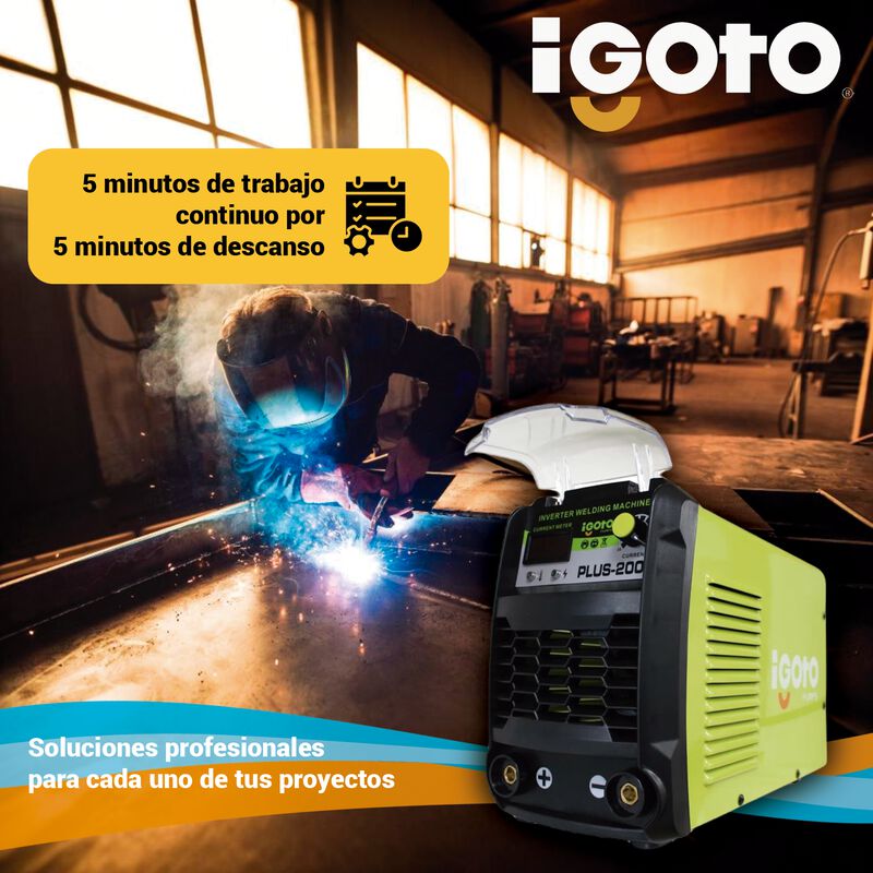 Soldadora Inversora Igoto Plus-200 Kit 200a 110... image number null