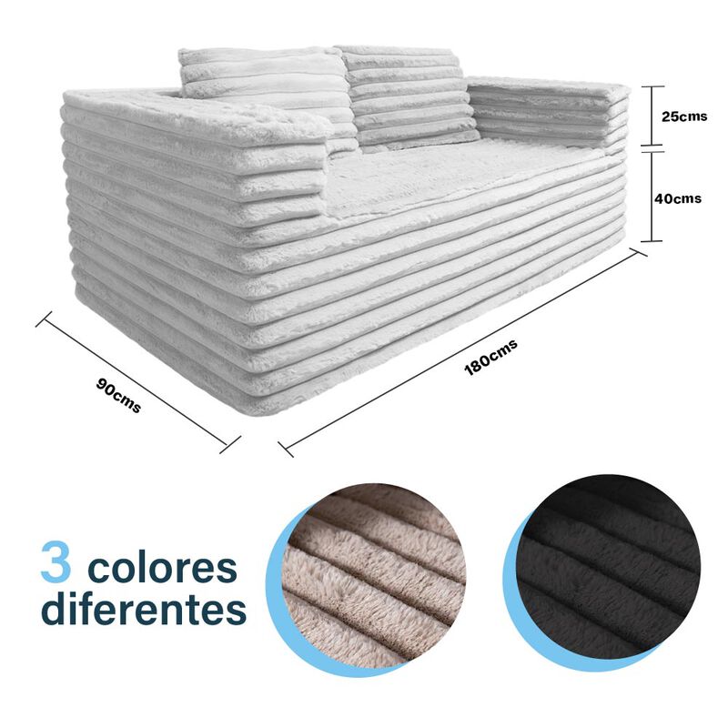 Sof&aacute; en Caja Dormimundo Love Seat Gris image number null