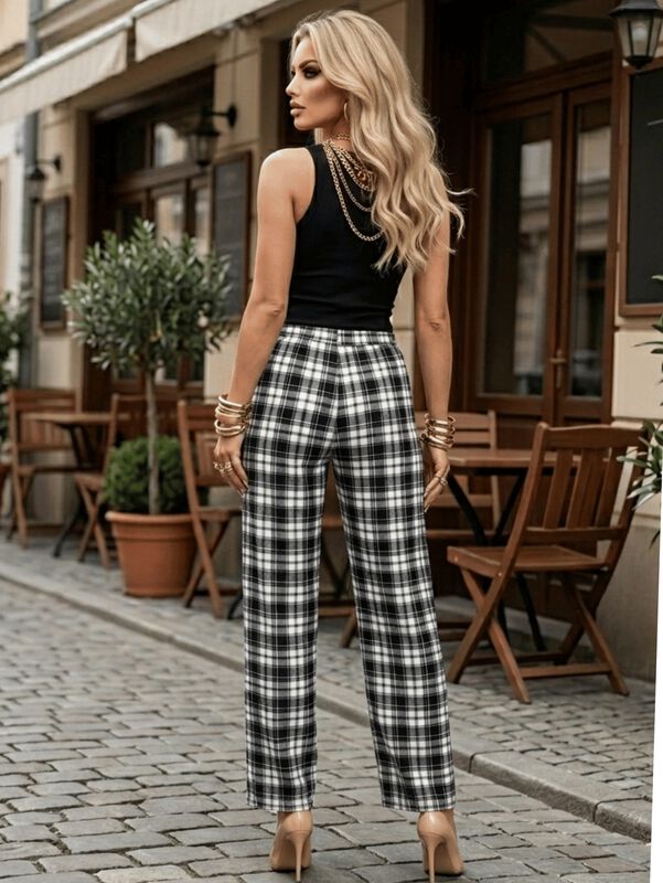 Pantalon De Mujer De Corte Ancho Malabis Panta-... image number null