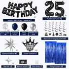 Set De Globos Rbyoo Para 25.&ordm; Cumplea&ntilde;os &ndash; Negro/azul