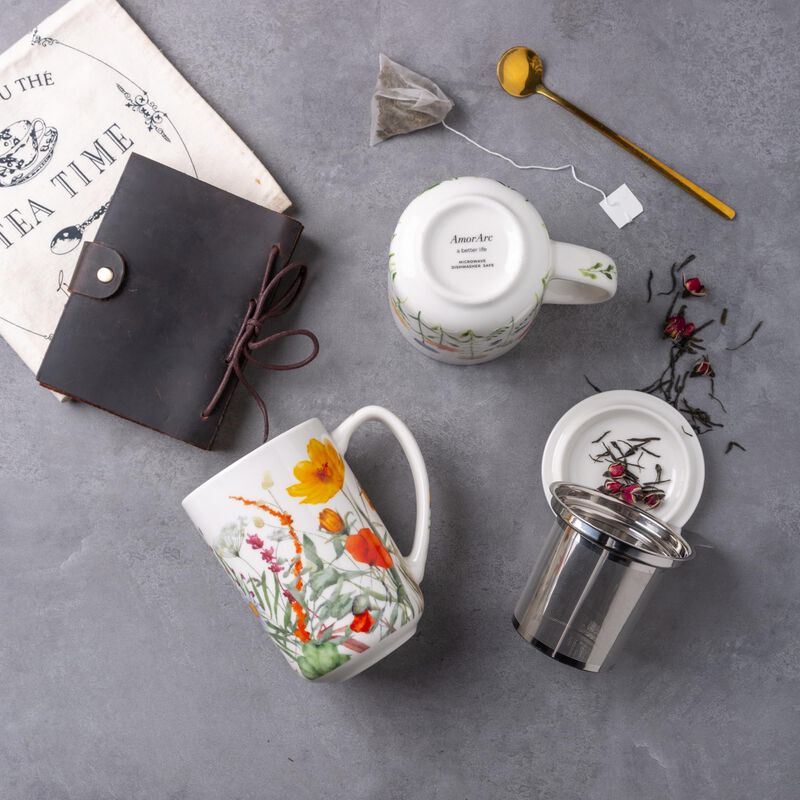 Taza De T&eacute; Amorarc 532 ml Con Infusor Y Tapa image number null