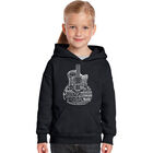 Sudadera Con Capucha Word Art Para Ni&ntilde;a - Guitarra de Idiomas - Negro