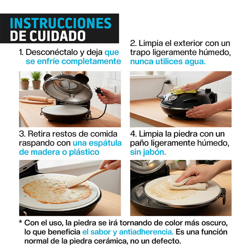 Horno El&eacute;ctrico para Pizza con Piedra Cer&aacute;mica ... image number null