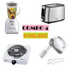 Combo Paq. de  4 pza. Koblenz Licuadora Tostador Batidora y Parilla