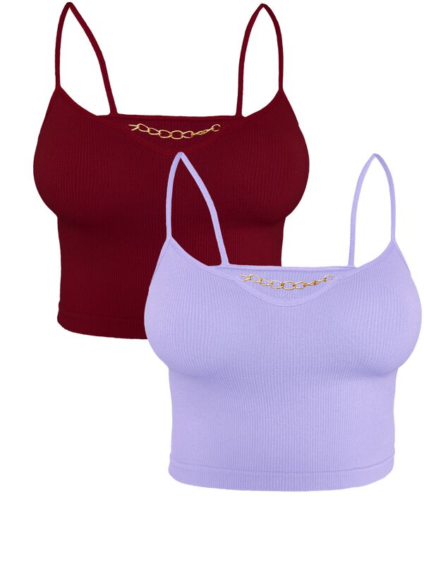 Set De 2 Tops De Mujer Top-1012 Blusas Casuales... image number null