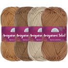 Hilo Acr&iacute;lico Yarn Jubilee Amigurumi Select Baby, Color Marr&oacute;n, 4 X 50 G