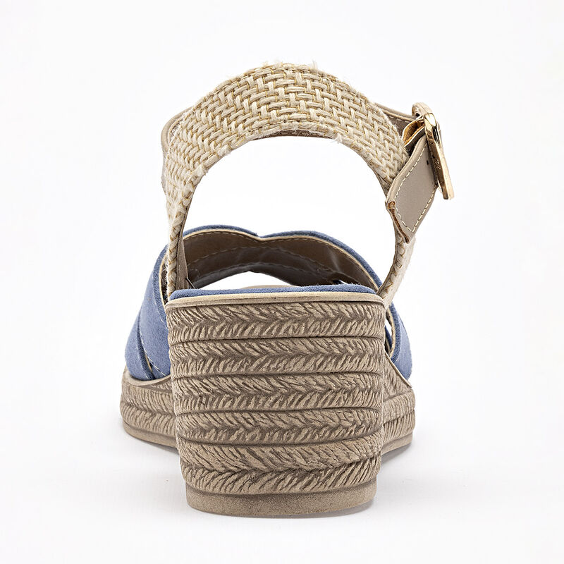 Been Class sandalia plataforma para mujer azul ... image number null