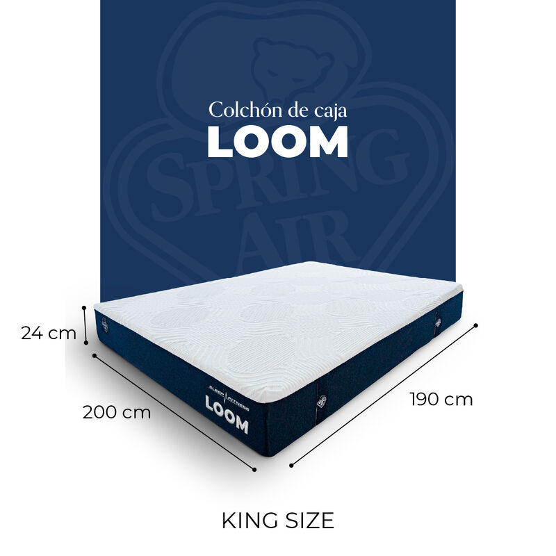 Colch&oacute;n King Size Loom Spring Air Firmeza Media... image number null