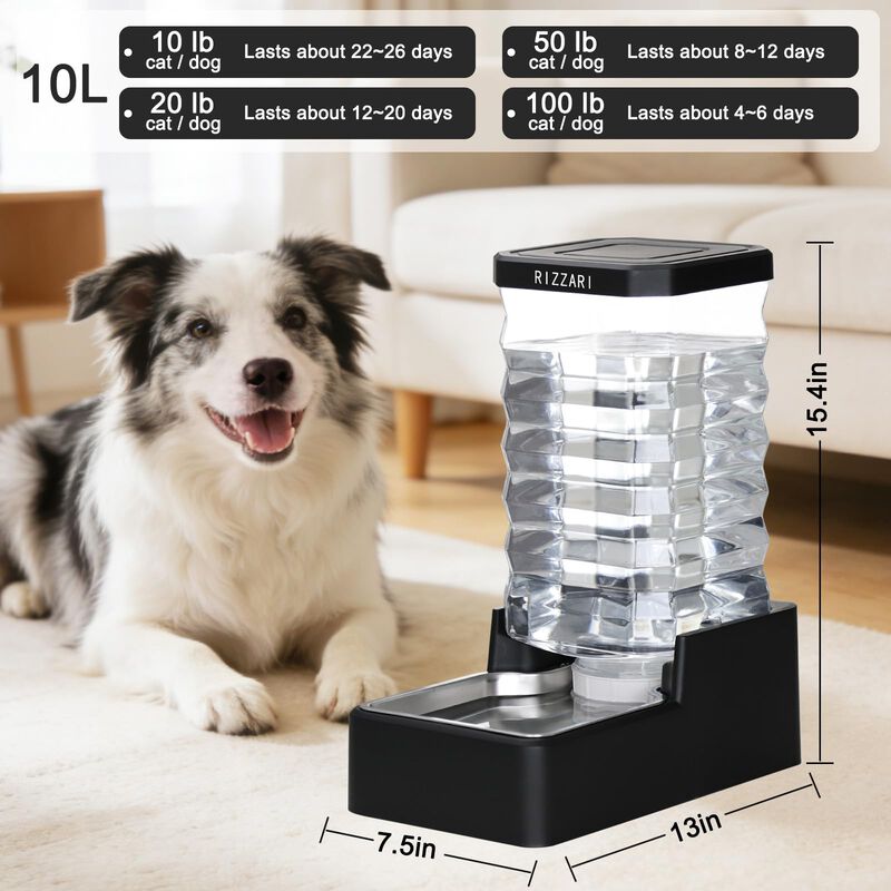 Dispensador De Agua Para Perros Rizzari 10l Gra... image number null