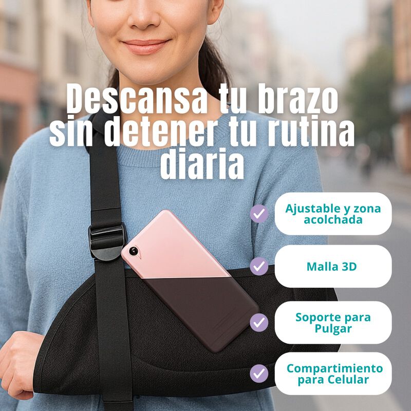 Cabestrillo Inmovilizador Transpirable Con Sopo... image number null