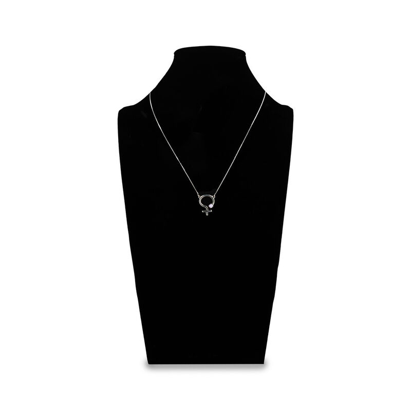 Dije Oro Blanco 14k Zirconia Amatista Edici&oacute;n L... image number null