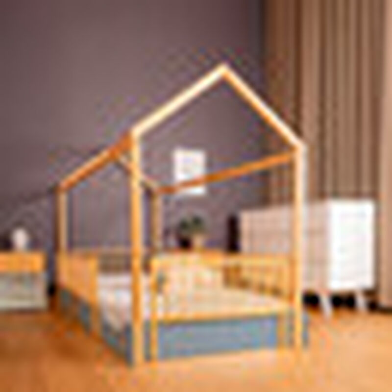 Cama Casa Montessori de Madera - Individual Dud... image number null