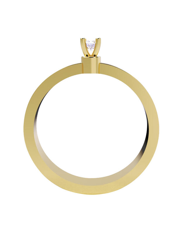 Anillo de Compromiso de 14K con Diamante de Lab... image number null