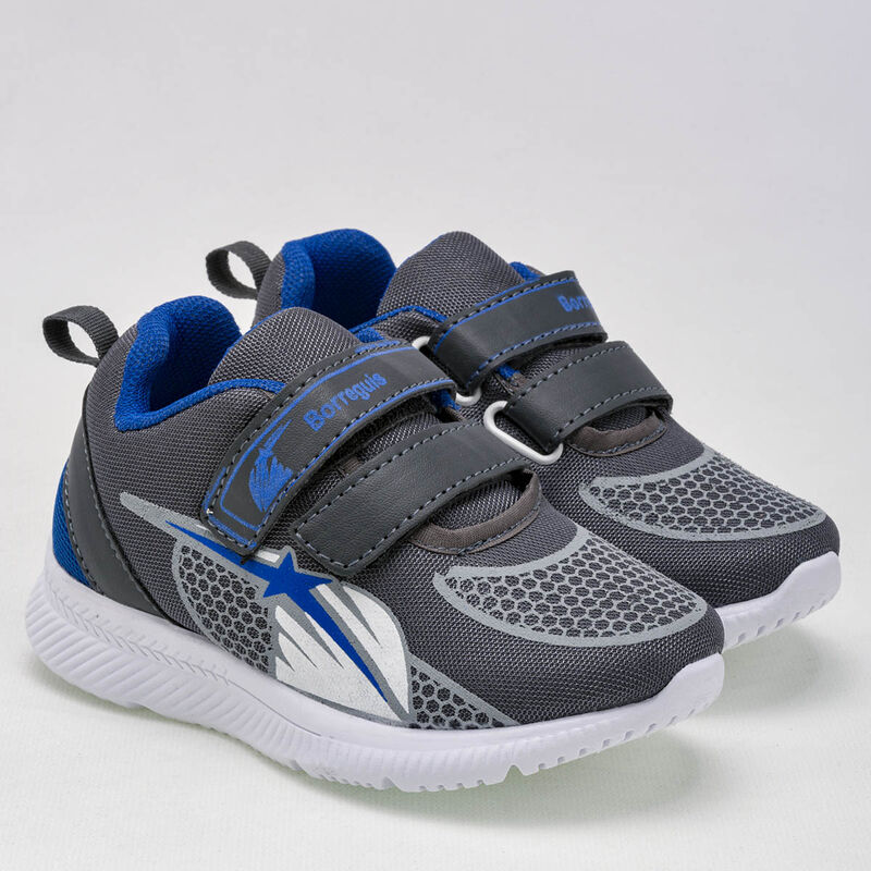 Borreguis Tenis para bebé niño gris, blanco y a... image number null