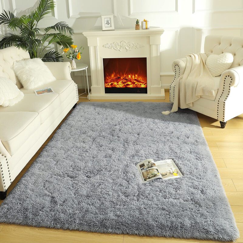 Alfombra Lochas, Ultra Suave Y Esponjosa, Gris,... image number null