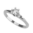 Anillo de Compromiso en Oro Blanco 14K con Circonia -  Talla:10.5/ M443-14W-CZ-105