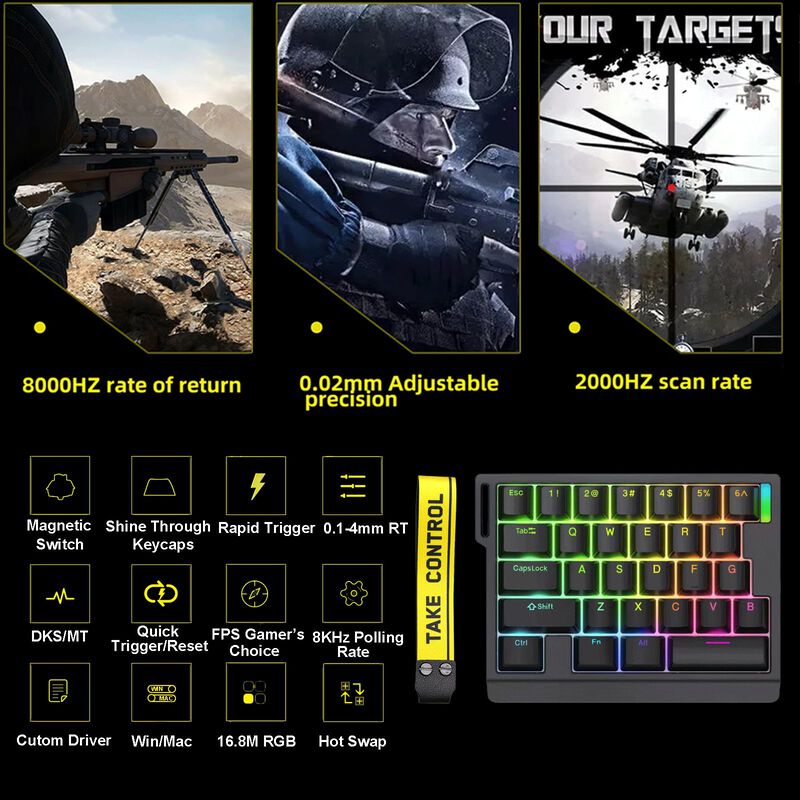 Teclado Zuoya He30 Rgb Hotswap 8khz Con Cable image number null