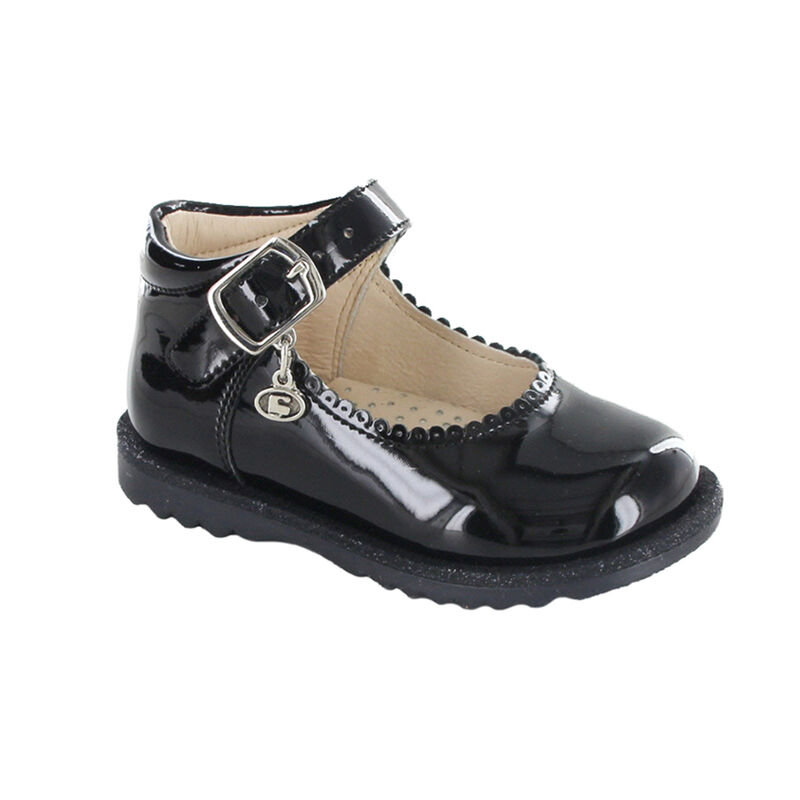 Coqueta Zapato Casual Para Ni&ntilde;a Negro Charol Co... image number null