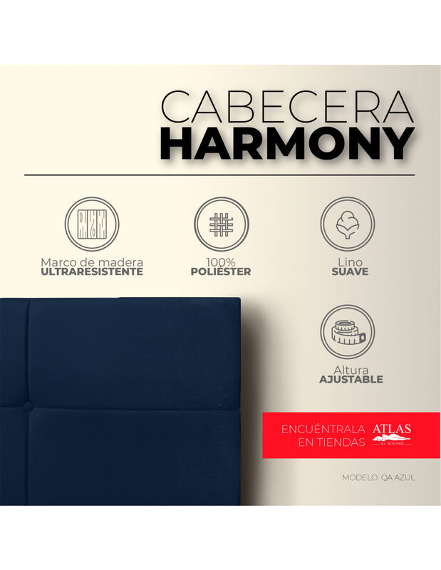 Cabecera Individual Harmony Cuadros y  3 Ajuste... image number null