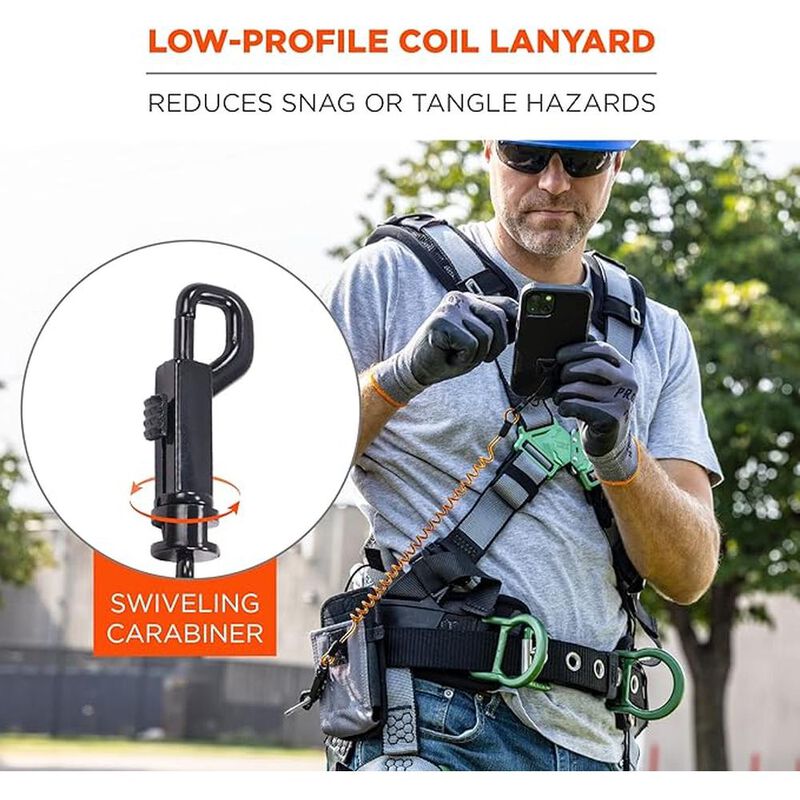 Ergodyne Squids 3151 Landyards Naranja y Negro image number null