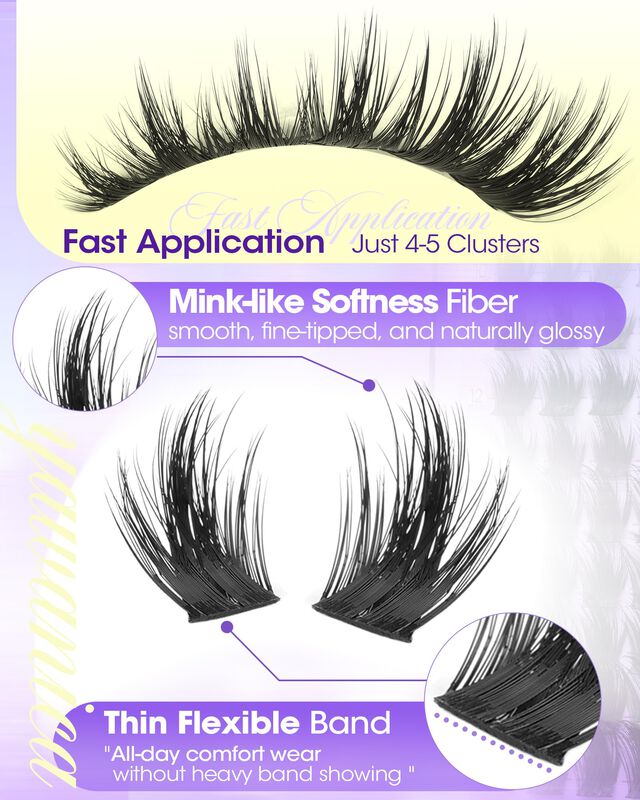 Racimos De Pesta&ntilde;as Yawamica Wispy Manga Spiky image number null