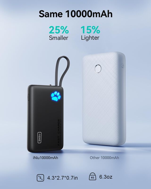 Cargador Port&aacute;til Power Bank Iniu De 10000 Mah ... image number null