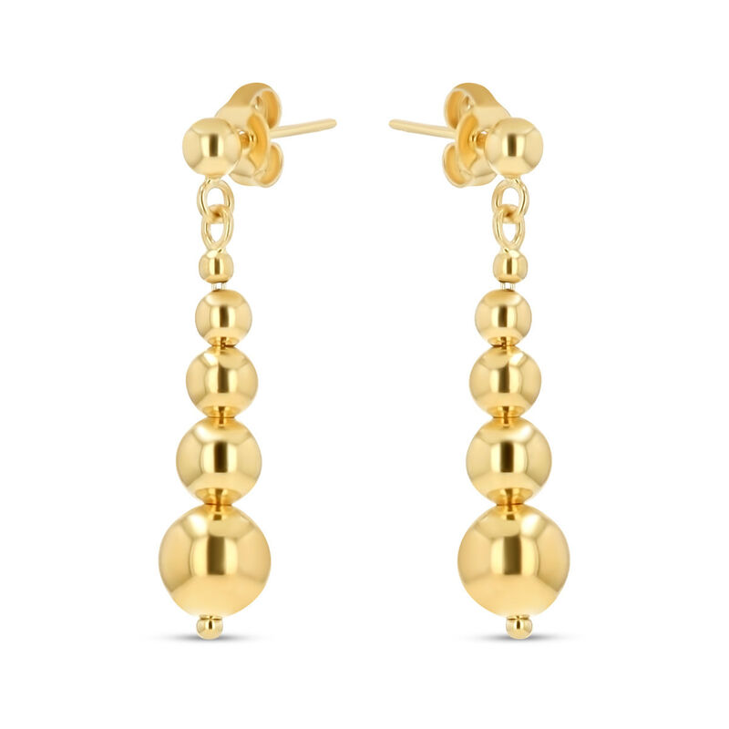 Aretes De Oro Amarillo 14k 8 Mm | Bizzarro image number null