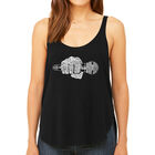 Tank Top Holgado Premium Word Art Para Mujer - Rappers de los 90- Negro