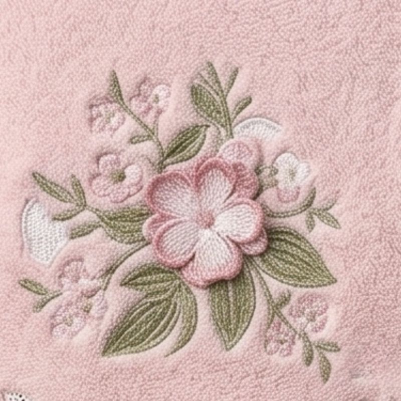 Set De 6 Toallas De Ba&ntilde;o Rosa Claro Premium 70x... image number null