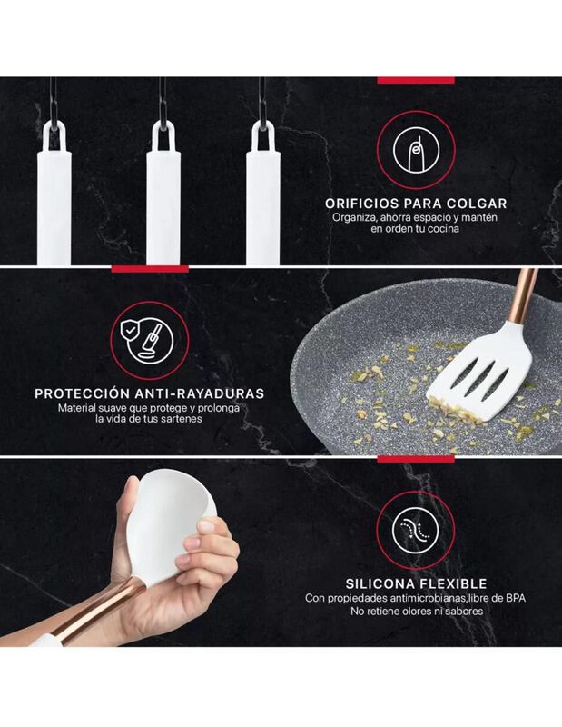 Set utensilios Casa BIU de silic&oacute;n image number null