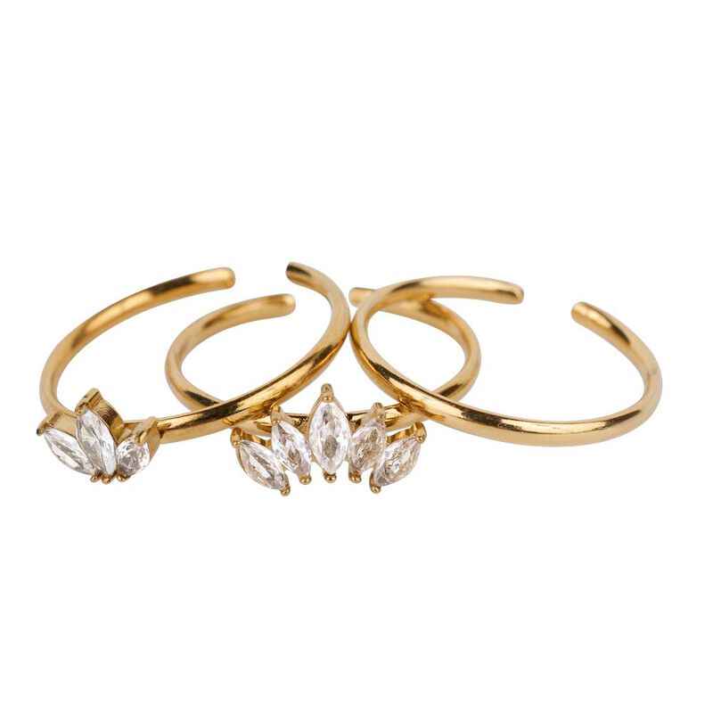 Set Anillos De Mujer Zirconias Joyería Regalos ... image number null