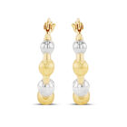 Arracadas De Oro Amarillo Y Blanco 10K (11 Mm Aprox)