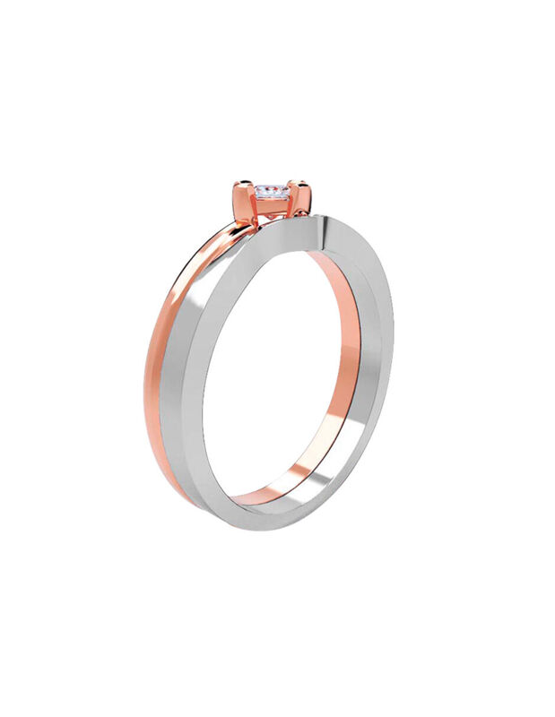 Anillo de Compromiso de 14K con Diamante de Lab... image number null