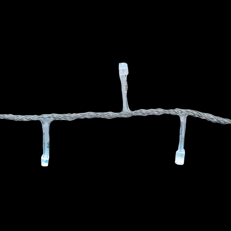 Serie Musical LED Azul 300 focos Cable Transpar... image number null