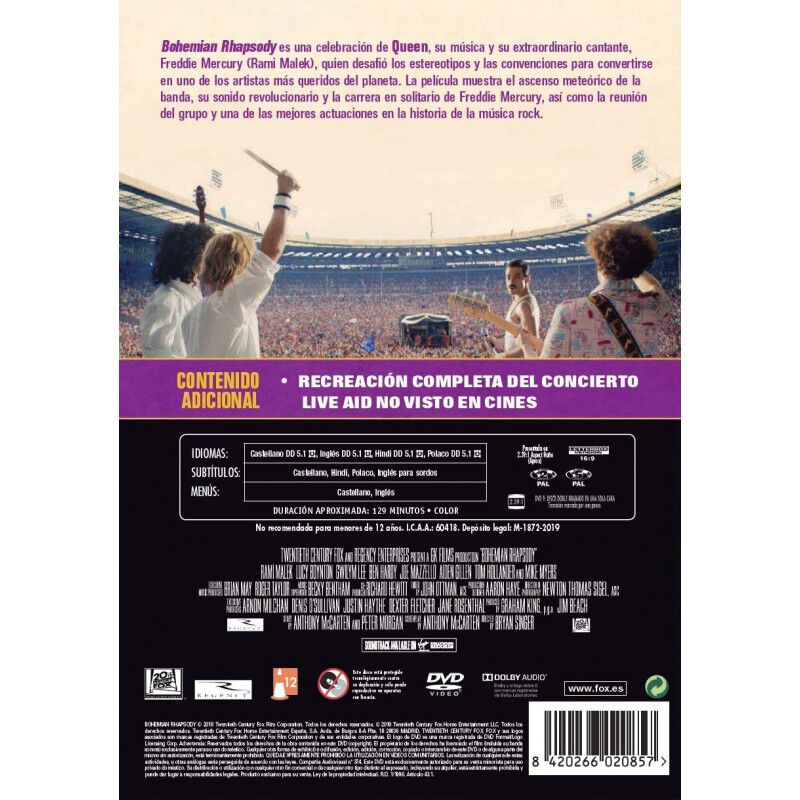 Bohemian Rhapsody DVD image number null