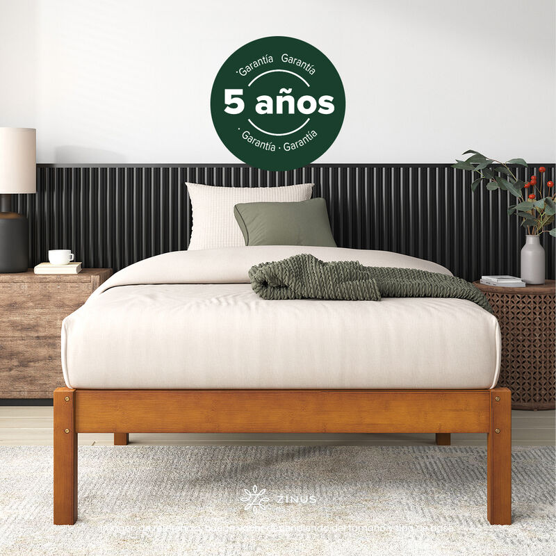 Zinus | Ellie | Base De Cama Individual De Bamb... image number null