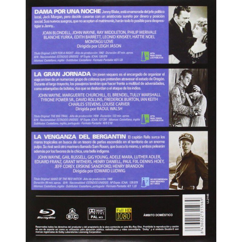 John Wayne "el Duque" [blu-ray] Dama Por Una No... image number null