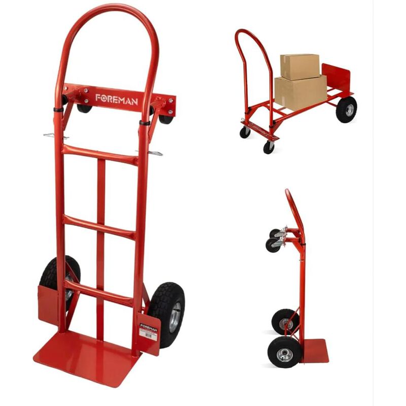 Diablo De Carga 400 Kg Plataforma Ruedas Neum&aacute;t... image number null