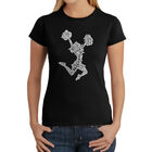Camiseta Word Art Para Mujer - Cheer- Negro