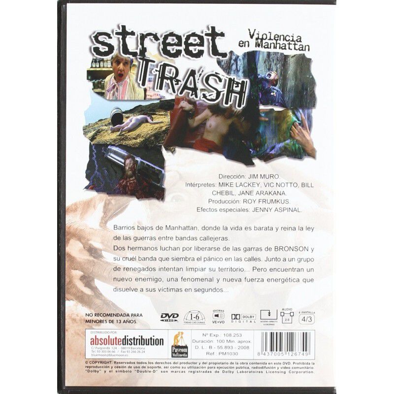 Street Trash: Violencia En Manhattan [dvd] (198... image number null