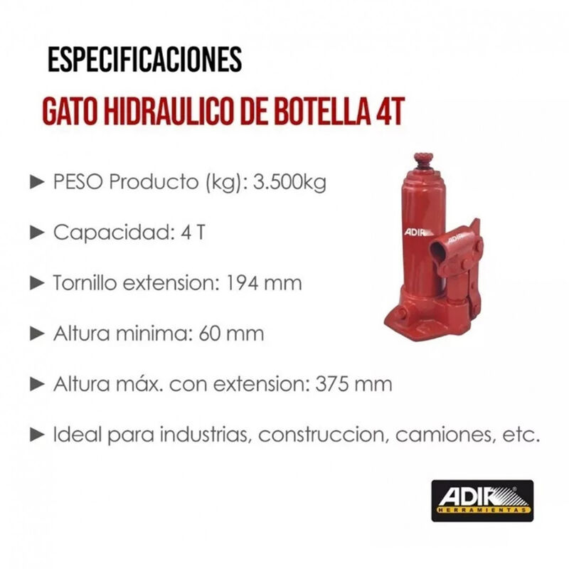 Gato De Botella Capacidad 4 Toneladas image number null