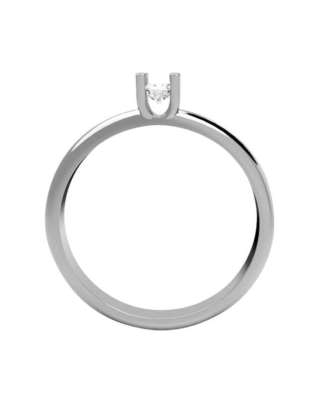 Anillo de Compromiso de 14K con Diamante de Lab... image number null