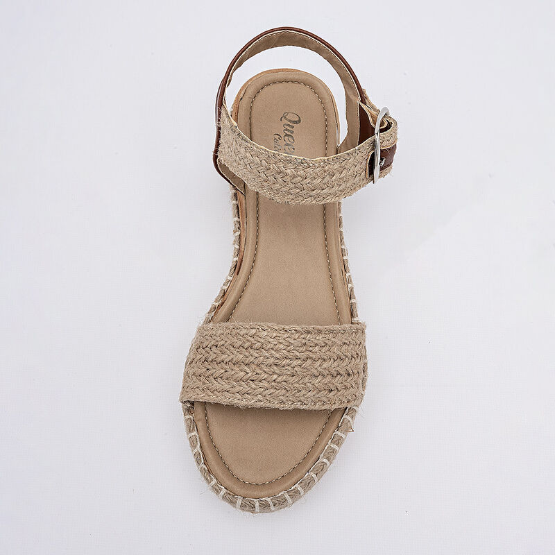 Queen sandalia tipo alpargata para mujer beige ... image number null