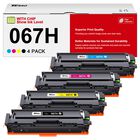 Juego De Cartuchos De T&oacute;ner Tesso 067h Compatible Con Canon 067