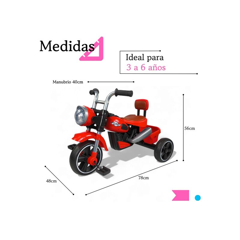 Triciclo Infantil Con Luces, Sonido Y Canastill... image number null