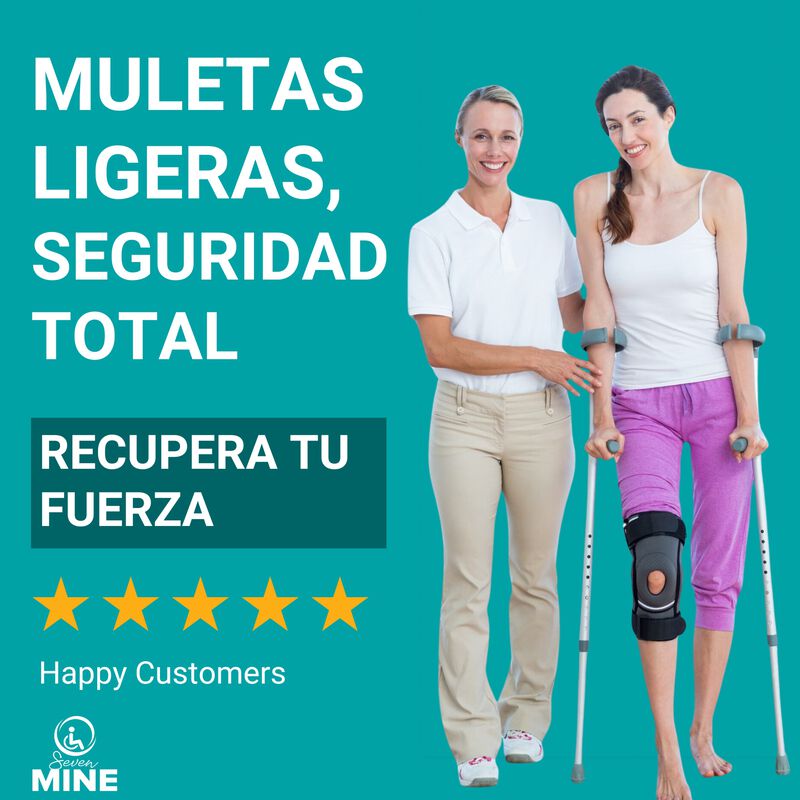 Par De Muletas Canadiense Ergon&oacute;micas Altura Aj... image number null