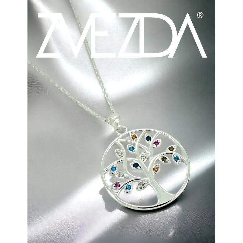 Collar de Mujer Plata .925 &Aacute;rbol de la vida Zve... image number null