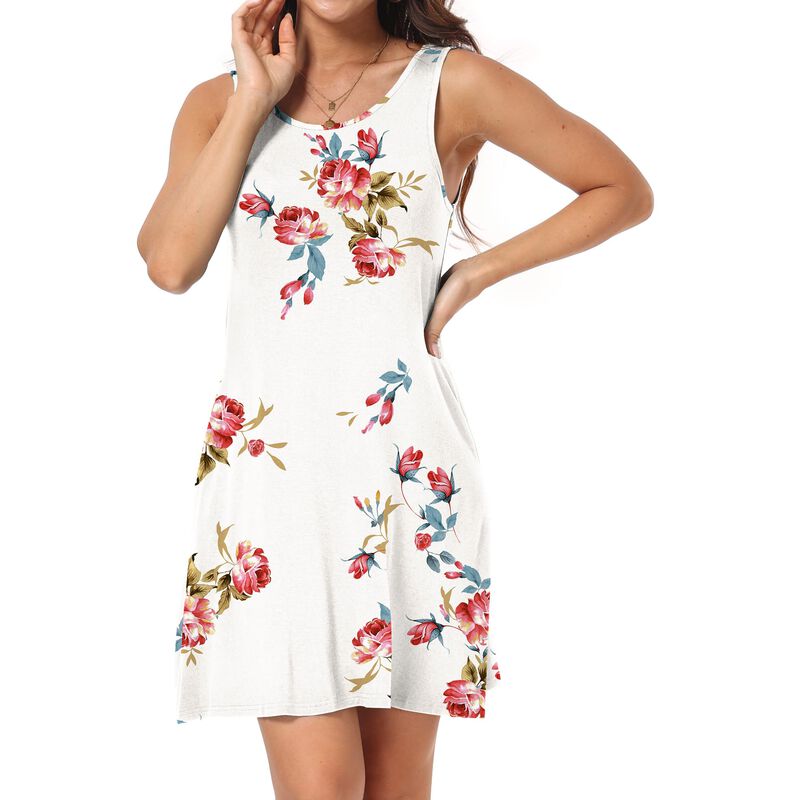 Vestido Floral Haomeili Casual con Corte Swing ... image number null